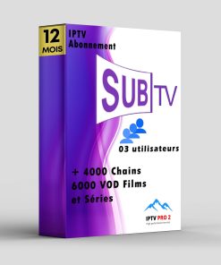 SUBTV Code Abonnement Iptv 12 Mois – Iptv France